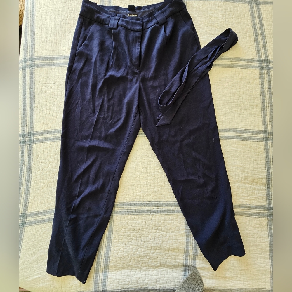 Express High waisted belted trousers